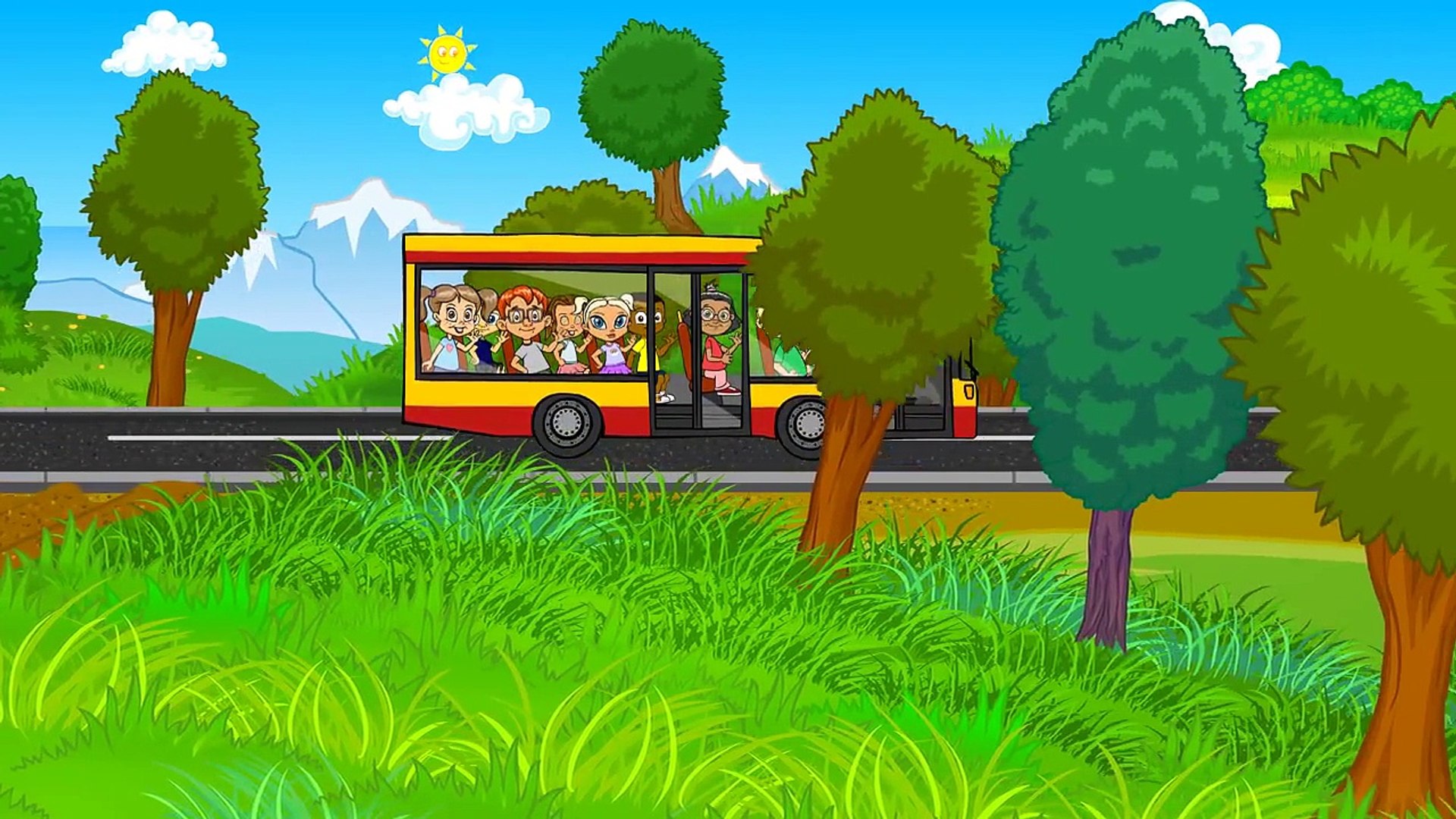 Koła autobusu kręcą się piosenka dla dzieci